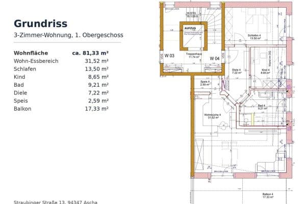 Pronájem bytu 3+1 82 m², Ascha Pronájem bytu 3+1 82 m², Ascha