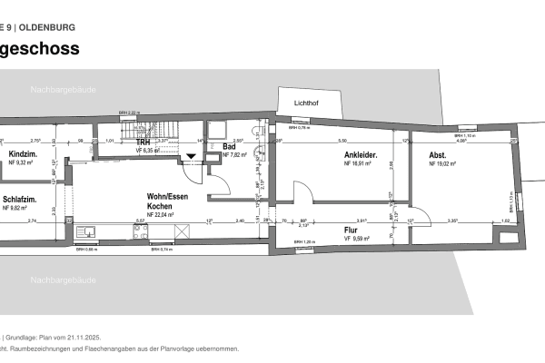 Pronájem bytu 4+1 95 m², Gaststraße 9, Oldenburg, Dolní Sasko Pronájem bytu 4+1 95 m², Gaststraße 9, Oldenburg, Dolní Sasko