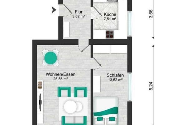 Pronájem bytu 2+1 62 m², Leipzig, Sasko Pronájem bytu 2+1 62 m², Leipzig, Sasko
