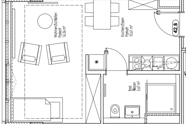 Pronájem bytu 1+1 34 m², Fürstenrieder Str. 285, München, Bavorsko Pronájem bytu 1+1 34 m², Fürstenrieder Str. 285, München, Bavorsko