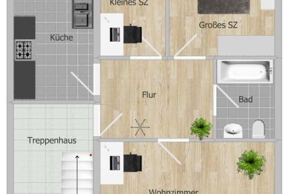 Pronájem bytu 3+1 60 m², Altenbekener Str. 13, Hildesheim Pronájem bytu 3+1 60 m², Altenbekener Str. 13, Hildesheim