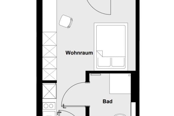 Pronájem bytu 1+1 25 m², Berlin Pronájem bytu 1+1 25 m², Berlin