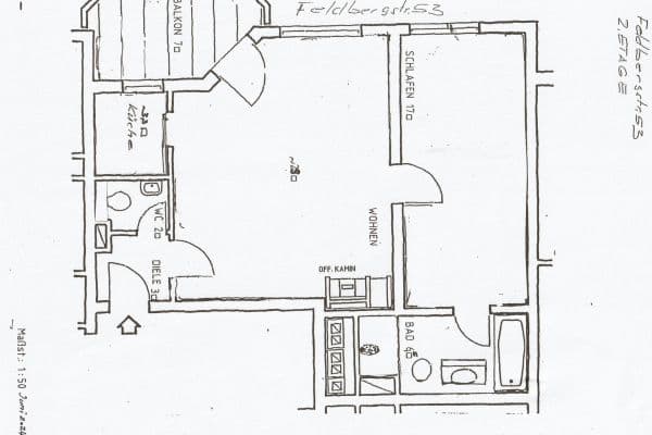 Pronájem bytu 2+1 62 m², Feldbergstr.53 60323 Frankfurt, Frankfurt, Hessen Pronájem bytu 2+1 62 m², Feldbergstr.53 60323 Frankfurt, Frankfurt, Hessen