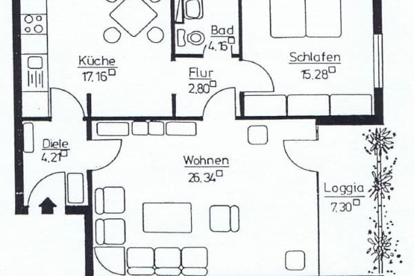 Pronájem bytu 2+1 73 m², Taunusring 22, Wiesbaden-Delkenheim Pronájem bytu 2+1 73 m², Taunusring 22, Wiesbaden-Delkenheim