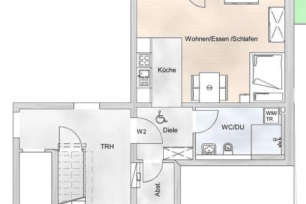 Pronájem bytu 1+1 45 m², Glöcklehofweg 24, Bad Krozingen Pronájem bytu 1+1 45 m², Glöcklehofweg 24, Bad Krozingen