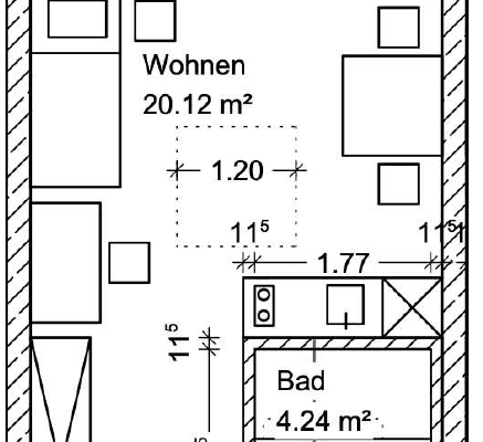 Pronájem bytu 1+1 28 m², Simmerlingweg 1, Passau, Bavorsko Pronájem bytu 1+1 28 m², Simmerlingweg 1, Passau, Bavorsko