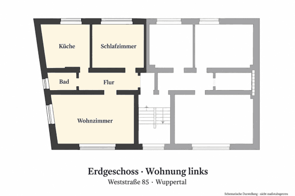 Pronájem bytu 2+1 69 m², Weststraße 85, Wuppertal, Severní Porýní-Vestfálsko Pronájem bytu 2+1 69 m², Weststraße 85, Wuppertal, Severní Porýní-Vestfálsko