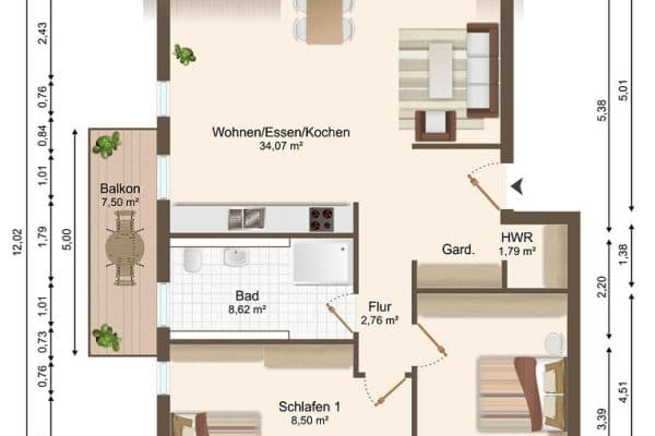 Pronájem bytu 3+1 74 m², Brunnengasse 6, Ingersheim Pronájem bytu 3+1 74 m², Brunnengasse 6, Ingersheim