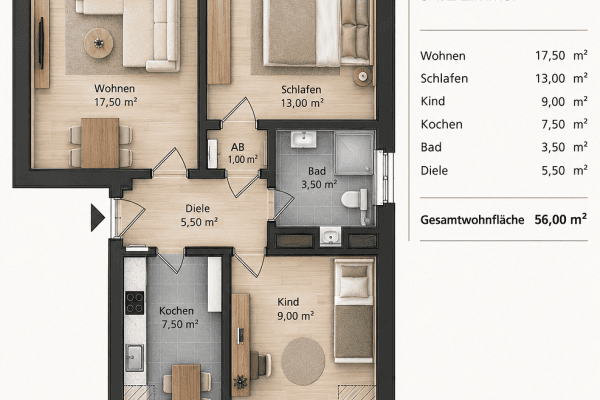 Pronájem bytu 3+kk 56 m², Reuenberg 53b, Essen, Severní Porýní-Vestfálsko Pronájem bytu 3+kk 56 m², Reuenberg 53b, Essen, Severní Porýní-Vestfálsko