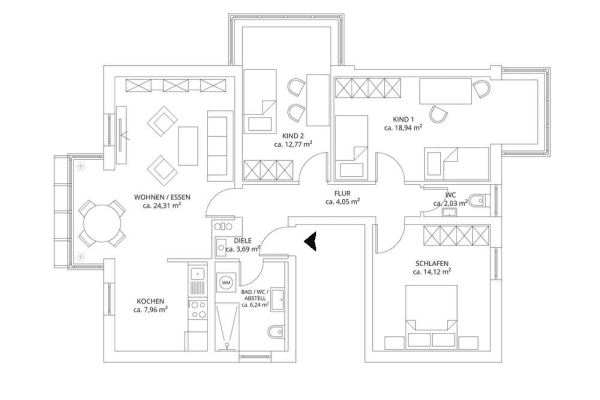 Prodej bytu 4+1 92 m², Straubing, Bavorsko Prodej bytu 4+1 92 m², Straubing, Bavorsko