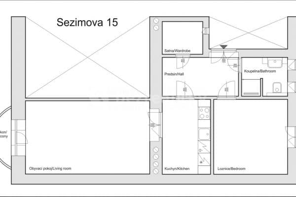 Pronájem bytu 2+1 60 m², Sezimova, Praha, Praha