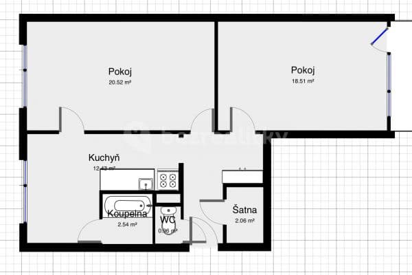 Pronájem bytu 3+kk 64 m², Tolstého, Ústí nad Labem, Ústecký kraj
