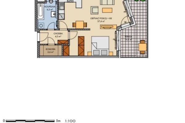 Pronájem bytu 2+kk 53 m², Klementova, Praha 13 Pronájem bytu 2+kk 53 m², Klementova, Praha 13