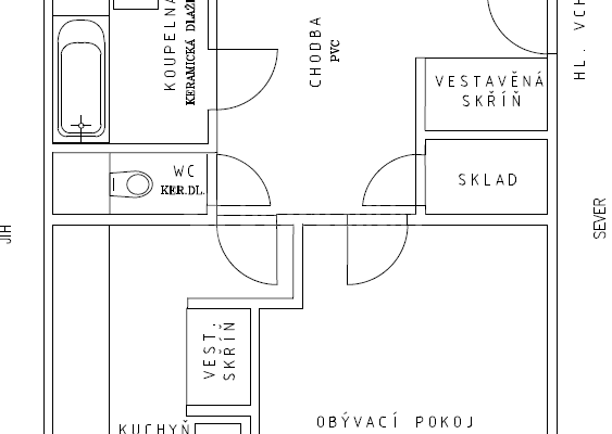 Pronájem bytu 3+1 80 m², Bellušova, Praha Pronájem bytu 3+1 80 m², Bellušova, Praha