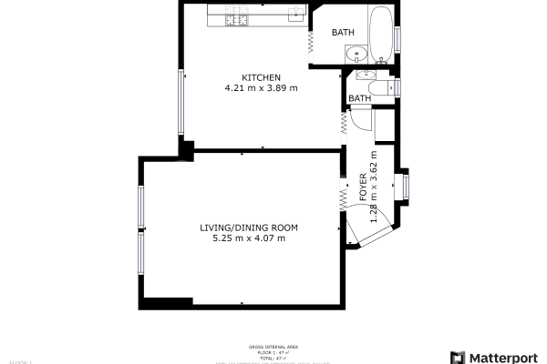 Pronájem bytu 2+kk 47 m², Jeseniova, Praha, Praha