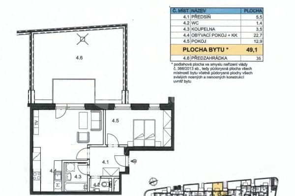 Pronájem bytu 2+kk 49 m², Rychtáře Petříka, Praha Pronájem bytu 2+kk 49 m², Rychtáře Petříka, Praha