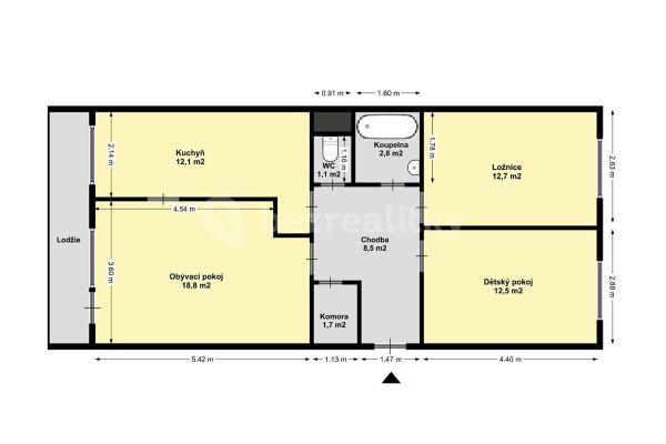 Pronájem bytu 3+1 79 m², Slunná, Příbram
