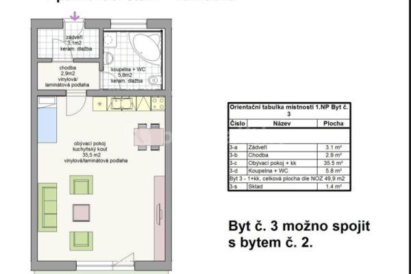 Prodej bytu 1+kk 49 m², 