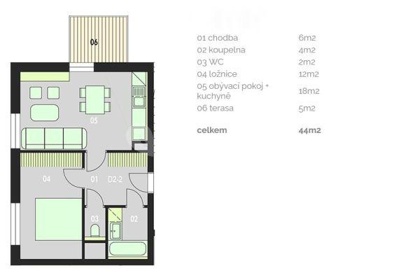 Pronájem bytu 2+kk 44 m², Hrnčířská, Žďár nad Sázavou, Kraj Vysočina