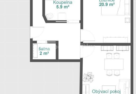 Pronájem bytu 2+1 66 m², Jižní, Česká Lípa, Liberecký kraj