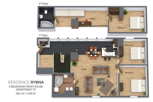 Pronájem bytu 150 m², Rybná, Praha, Praha Pronájem bytu 150 m², Rybná, Praha, Praha
