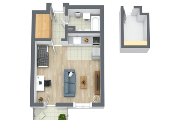 Prodej bytu 1+1 43 m², Nad Přehradou, Praha Prodej bytu 1+1 43 m², Nad Přehradou, Praha