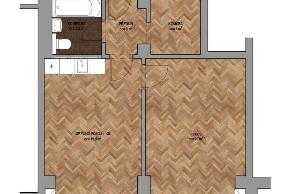 Pronájem bytu 2+kk 50 m², Milady Horákové, Brno Pronájem bytu 2+kk 50 m², Milady Horákové, Brno