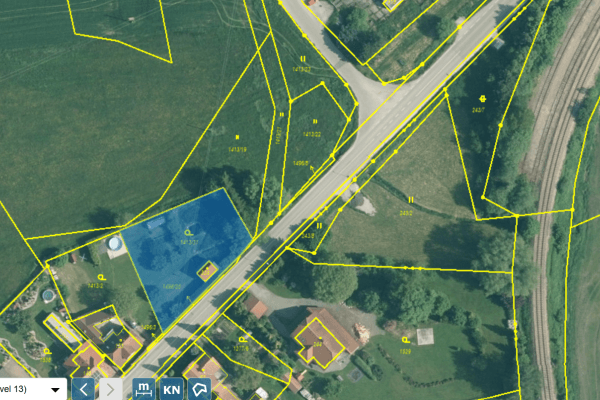 Prodej pozemku 1.166 m², Srnín Prodej pozemku 1.166 m², Srnín