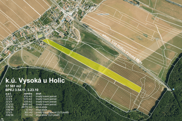 Prodej pozemku 37.561 m², Ostřetín Prodej pozemku 37.561 m², Ostřetín