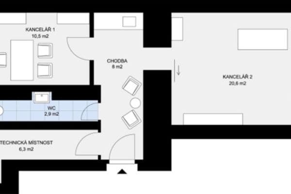 Pronájem nebytového prostoru 48 m², Sarajevská, Hlavní město Praha Pronájem nebytového prostoru 48 m², Sarajevská, Hlavní město Praha