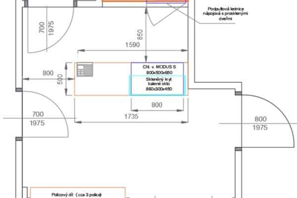 Pronájem nebytového prostoru 45 m², Rychnovská, Praha Pronájem nebytového prostoru 45 m², Rychnovská, Praha
