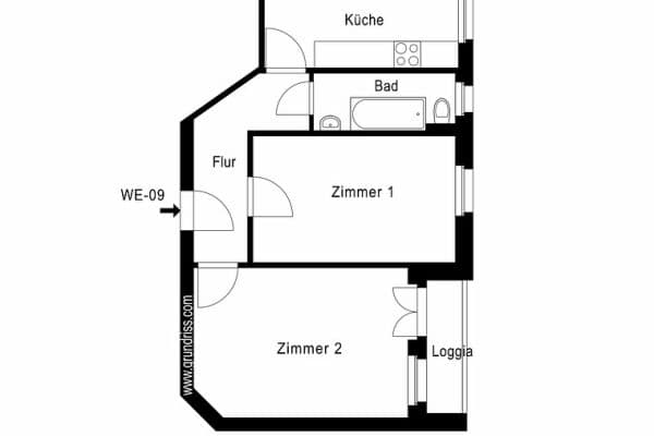 Prodej bytu 2+1 51 m², Külzer Straße 2, Berlin, Berlín Prodej bytu 2+1 51 m², Külzer Straße 2, Berlin, Berlín