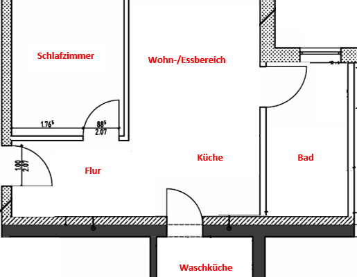 Pronájem bytu 2+1 45 m², Neuenstadt am Kocher Pronájem bytu 2+1 45 m², Neuenstadt am Kocher