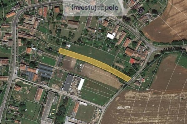 Prodej pozemku 1.205 m², Mlékosrby Prodej pozemku 1.205 m², Mlékosrby