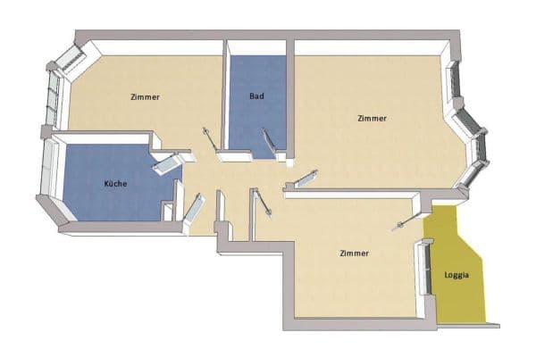 Prodej bytu 3+1 72 m², Jägerstraße 51, Stuttgart Prodej bytu 3+1 72 m², Jägerstraße 51, Stuttgart