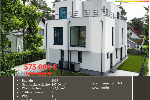 Prodej domu 122 m², pozemek 197 m², Odernheimer Straße 94 A, Berlin Prodej domu 122 m², pozemek 197 m², Odernheimer Straße 94 A, Berlin