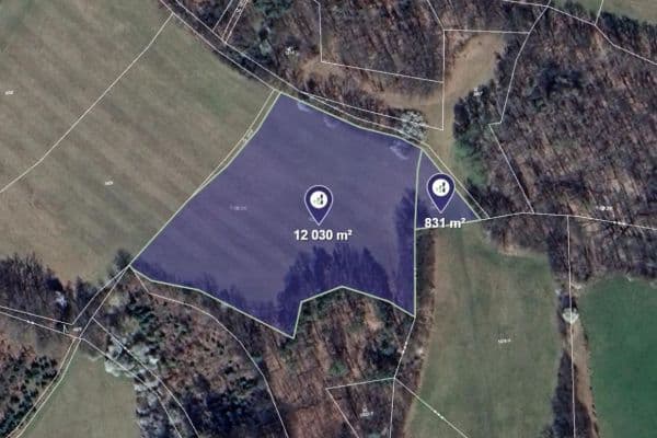 Prodej pozemku 12.861 m², Kunice Prodej pozemku 12.861 m², Kunice