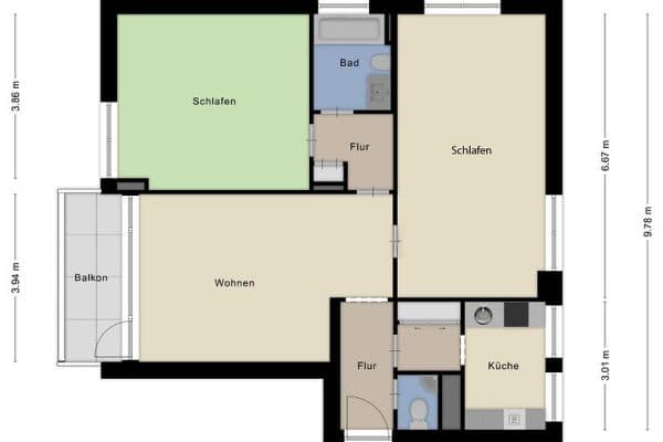 Pronájem bytu 3+1 86 m², Haselnusshof 1, Köln Pronájem bytu 3+1 86 m², Haselnusshof 1, Köln