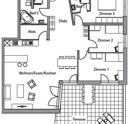 Pronájem bytu 4+kk 152 m², Calw Pronájem bytu 4+kk 152 m², Calw