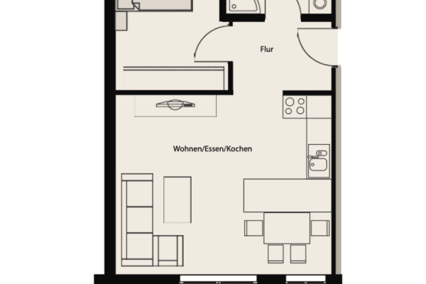 Pronájem bytu 2+1 54 m², Steinbeisstr. 4/5, Oberndorf Pronájem bytu 2+1 54 m², Steinbeisstr. 4/5, Oberndorf