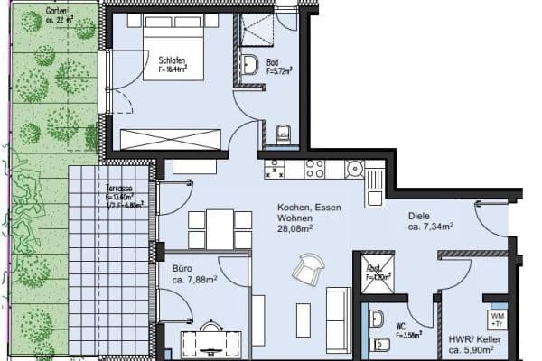 Pronájem bytu 3+1 84 m², Industriestr. 6, Kaiserslautern, Porýní-Falc Pronájem bytu 3+1 84 m², Industriestr. 6, Kaiserslautern, Porýní-Falc