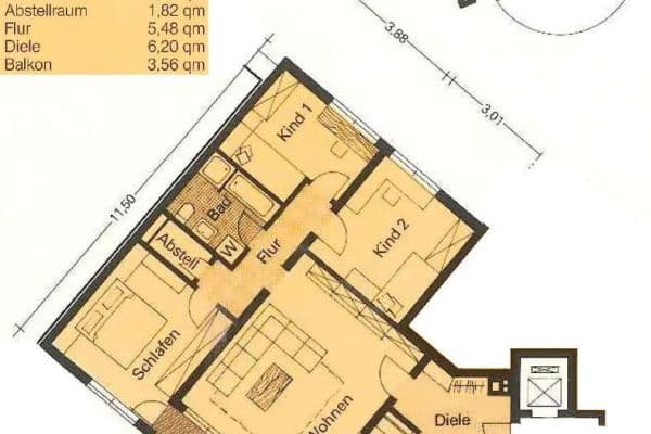 Prodej bytu 4+1 98 m², Gottmadingen Prodej bytu 4+1 98 m², Gottmadingen