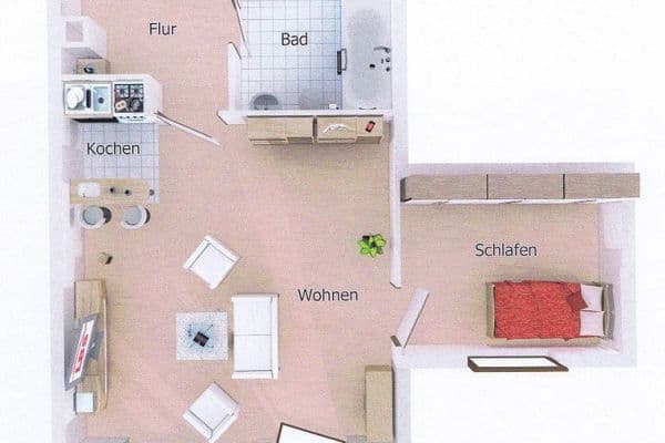 Pronájem bytu 2+1 37 m², Konrad-Adenauer-Straße 3, Heusenstamm Pronájem bytu 2+1 37 m², Konrad-Adenauer-Straße 3, Heusenstamm