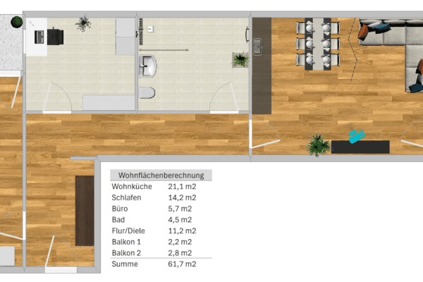Pronájem bytu 2+kk 62 m², München, Bavorsko Pronájem bytu 2+kk 62 m², München, Bavorsko