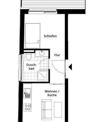Pronájem bytu 2+1 36 m², Hamburg, Hamburg Pronájem bytu 2+1 36 m², Hamburg, Hamburg