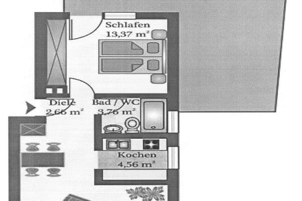 Prodej bytu 2+kk 60 m², Wernau Prodej bytu 2+kk 60 m², Wernau