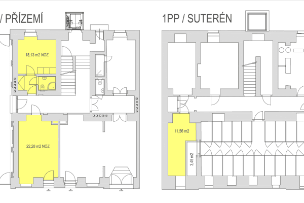 Pronájem nebytového prostoru 52 m², Sázavská, Pronájem nebytového prostoru 52 m², Sázavská,