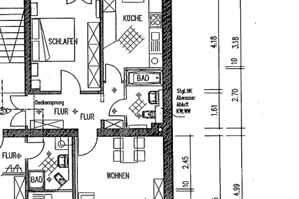 Pronájem bytu 2+1 60 m², Schneeberger Straße 4, Chemnitz Pronájem bytu 2+1 60 m², Schneeberger Straße 4, Chemnitz