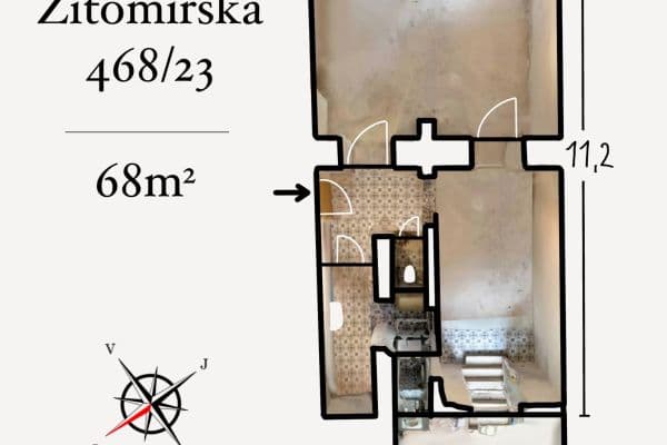 Pronájem nebytového prostoru 68 m², Žitomírská, Hlavní město Praha Pronájem nebytového prostoru 68 m², Žitomírská, Hlavní město Praha
