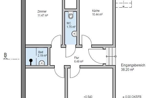 Pronájem bytu 3+1 65 m², Friedenstraße, Kassel Pronájem bytu 3+1 65 m², Friedenstraße, Kassel